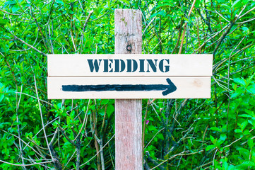 WEDDING Directional sign