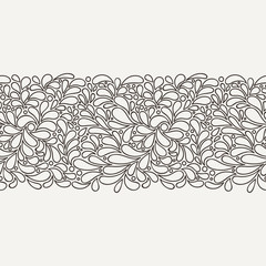 Vector seamless pattern of stylized petals