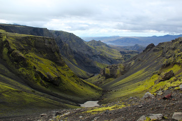 Fototapeta premium Blick von Eyjafjalljökull, Island