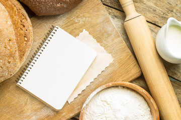 Recipe and menu background.