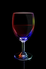 wine glass colourful