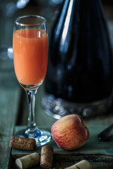 Bellini alcoholic cocktail