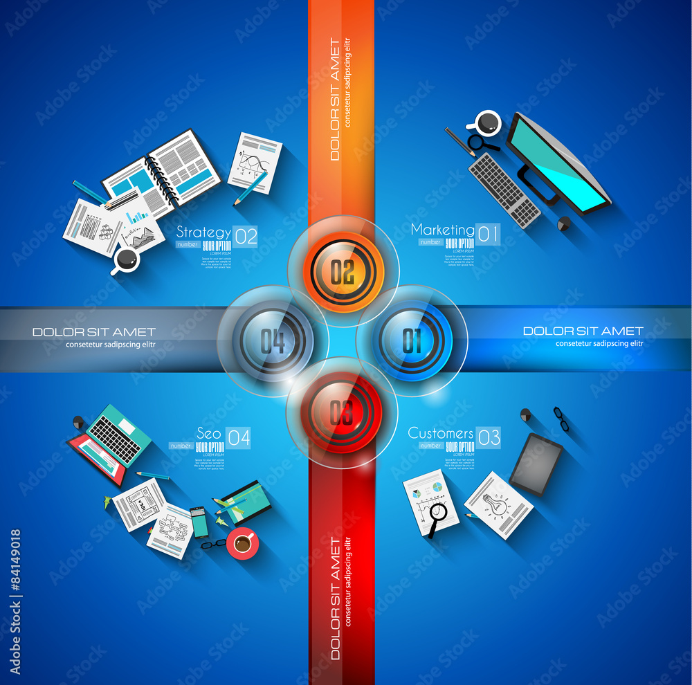 Aufkleber infographic template for modern data visualization and ranking