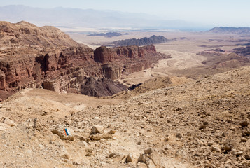 Desert mountains and cliffs.