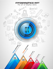 Infographics template with 4 choices layout 
