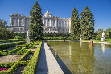 Royal Palace from Sabatini Grdens,Madrid
