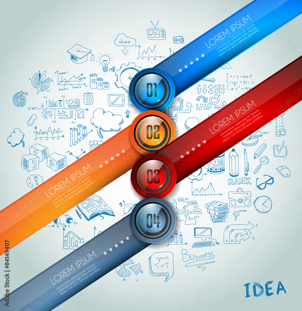 Poster infographic template for modern data visualization and ranking