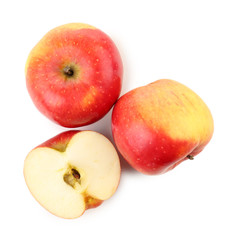 Sliced apple isolated on white