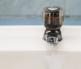 Water Drop From Water Tap