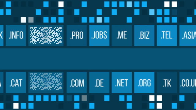 Domain names concept animation with copy space. Seamless loop.