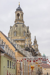 Fototapeta premium Famous Church Frauenkirche (Church of Our Lady) in Dresden.