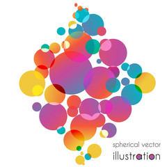 Colorful circles diamond