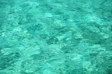 Clear ocean water, in resort