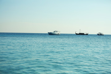 Clear ocean water, in resort