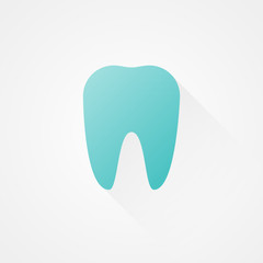 Minimal tooth. Flat design