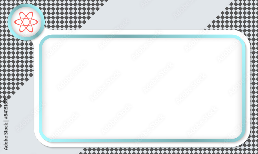 Poster frame for your text and science symbol