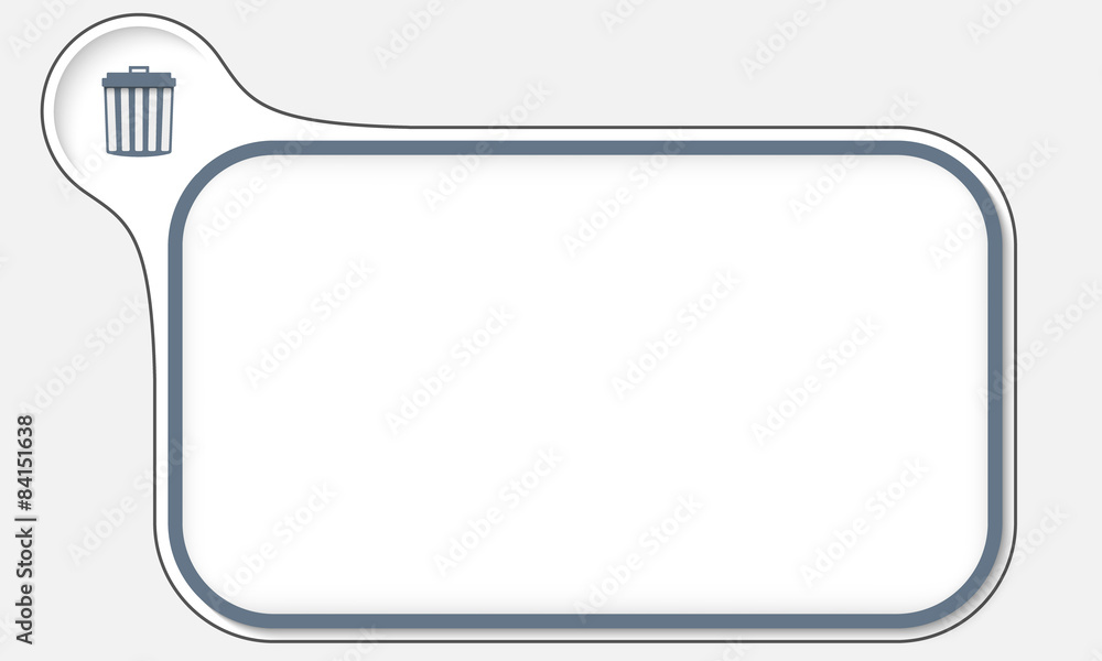 Poster abstract frame for your text and trashcan