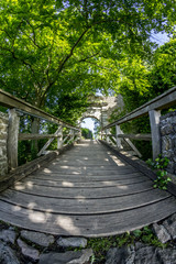 Holzbrücke auf dem Hohentwiel