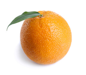 Ripe orange isolated on white