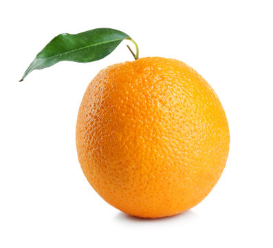 Ripe orange isolated on white