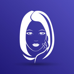 Woman face fashion girl beauty illustration vector