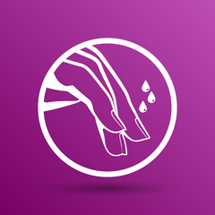 Nail polishing at the salon - Vector icon isolated