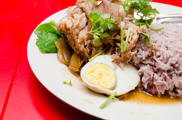 Thai Pork Leg Rice with Egg