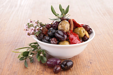 bowl with olives