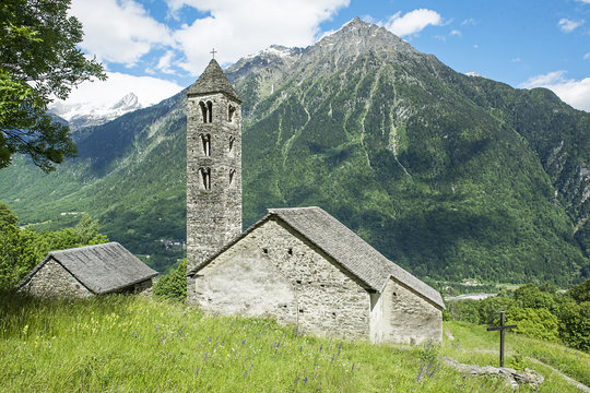 Kirche San Carlo in Negrentino, Prugiasco, Bleniotal, Schweiz