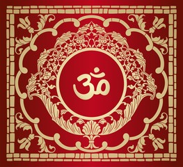 aum syllable, paisley design ,Hinduism, India