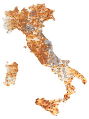 Graphic and conceptual representation of the Italy rusty.