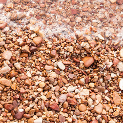 pebble stone and foam