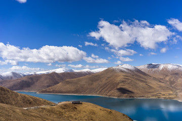 Holy Yamdrok lake in Tibet