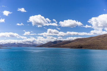 Holy Yamdrok lake in Tibet