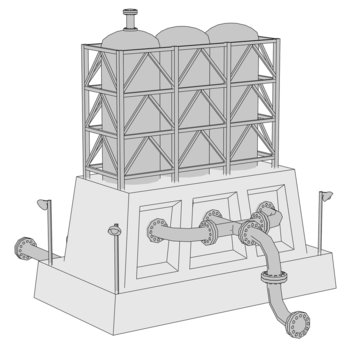 2d illustration of Coker Unit