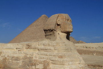 Die Pyramiden und Sphinx von Gizeh in Ägypten
