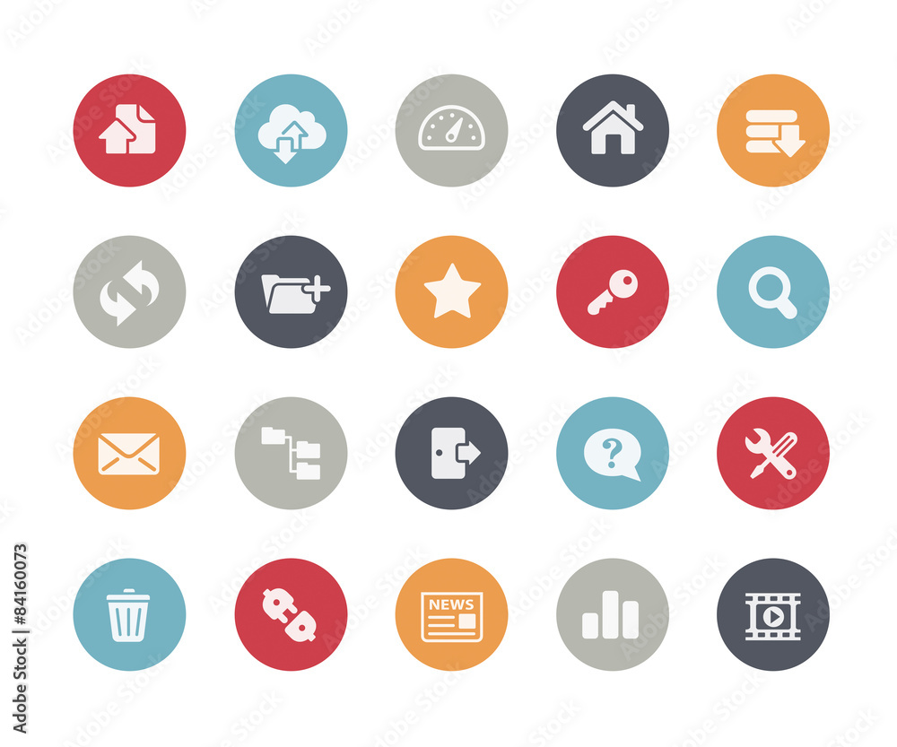 Poster ftp and hosting icons // classics series