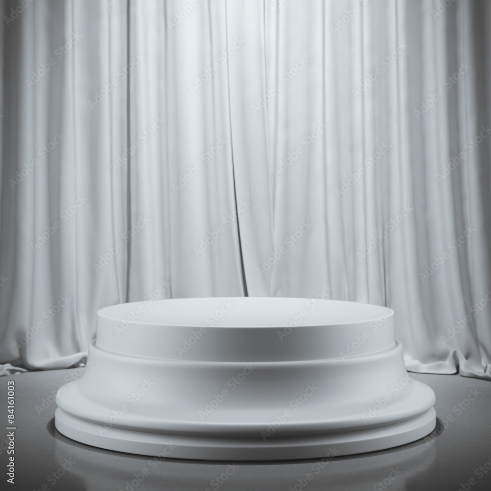 Poster empty plaster showcase. 3d rendering