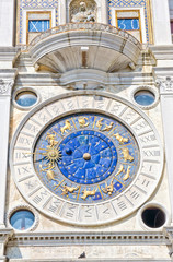 Obraz premium Zodiac clock at St Mark's square Venice Italy
