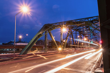 Steel Bridge with lights