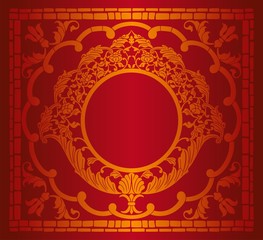 wedding card design, paisley floral pattern , India