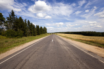 the asphalted road  