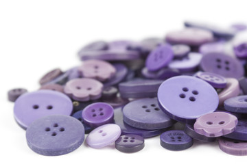 Selection selection of various purple buttons