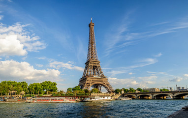 Fototapeta na wymiar Tour Eiffel et pont d'Iéna