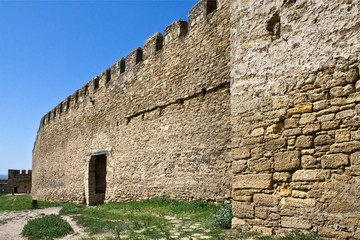 wall of an ancient fortress in Belgorod-Dniester