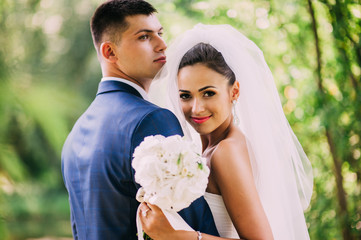 bride groom wedding portrait