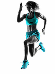 woman runner running jogger jogging silhouette