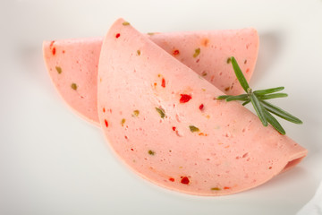 Fleischwurst mit Paprika