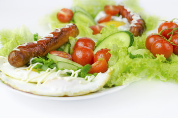 Tasty Sausage with mayonnaise