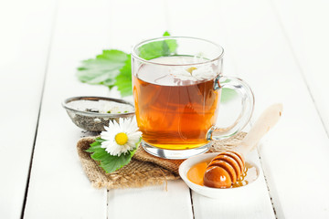 Herbal tea and honey